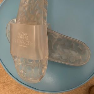 Coach beach sandals clear